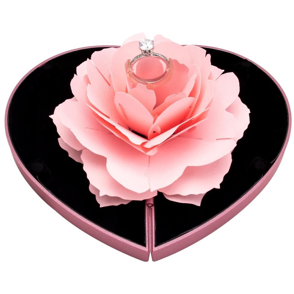 Heart Shaped Rose Ring Gift Box - Image 2