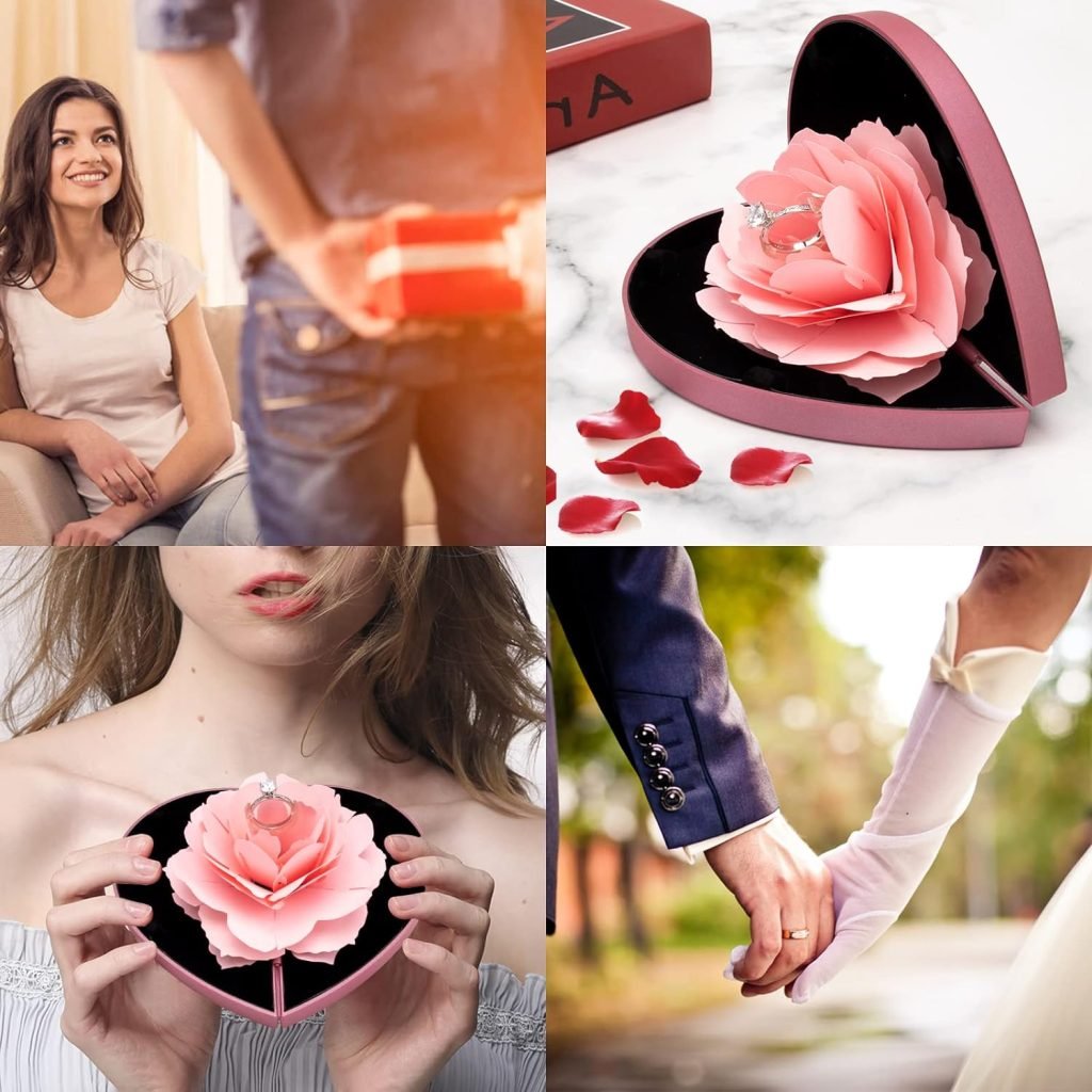 Heart Shaped Rose Ring Gift Box - Image 3
