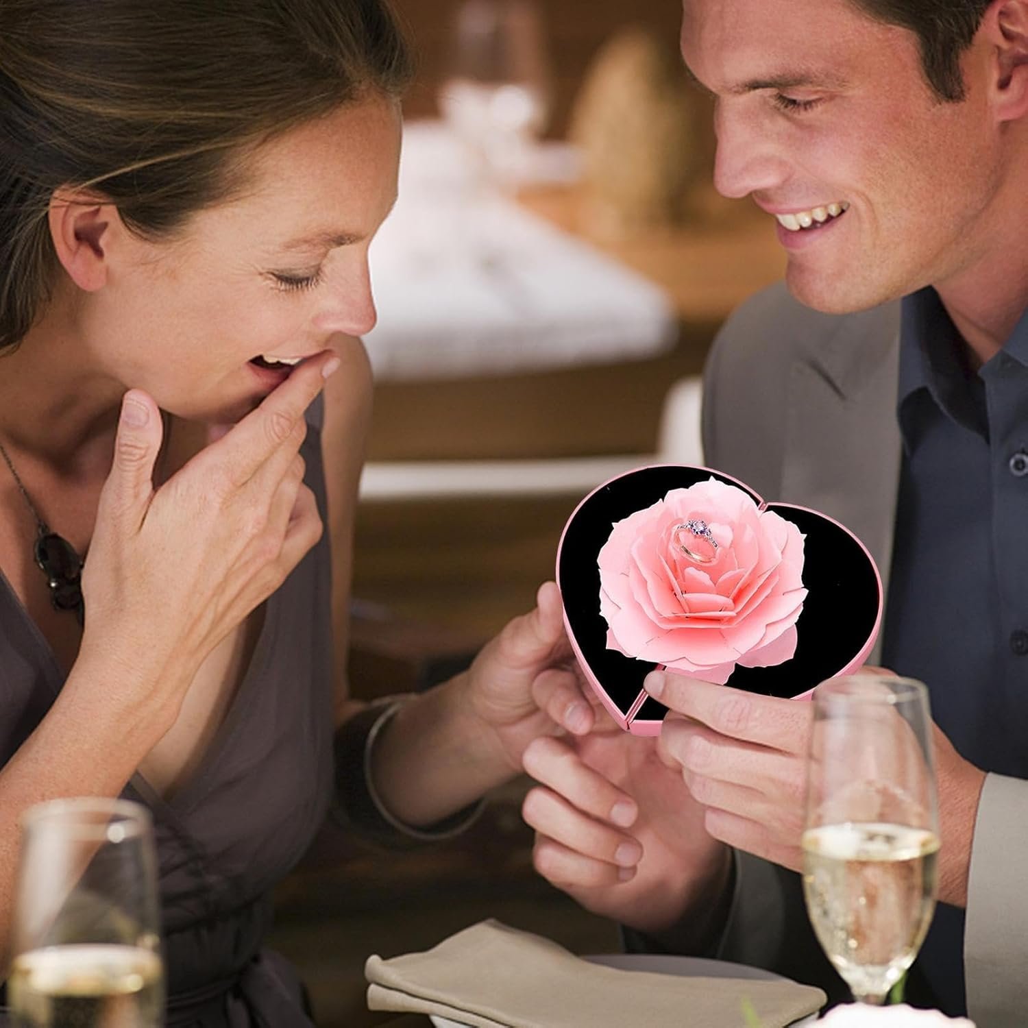 Heart Shaped Rose Ring Gift Box - Image 6